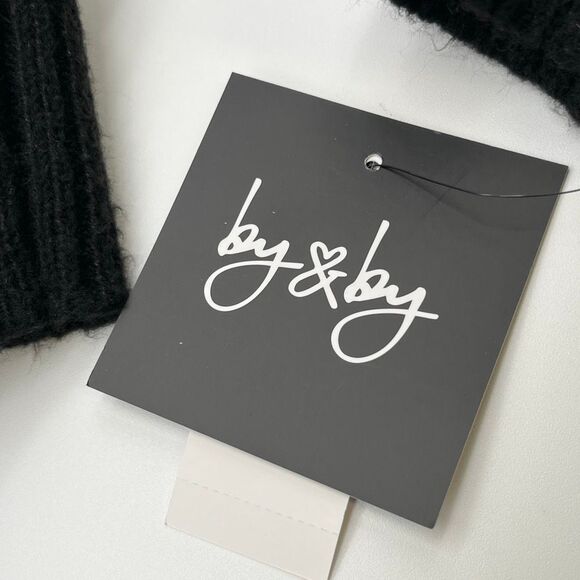 NWT BY&BY Women’s Sweater XXL Black Red Gray Stripe Cowl Neck Drop Shoulder - Picture 9 of 16